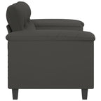 vidaXL 2-Sitzer-Sofa Dunkelgrau 140 cm Mikrofasergewebe