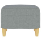 vidaXL Fußhocker Hellgrau 60x50x41 cm Stoff