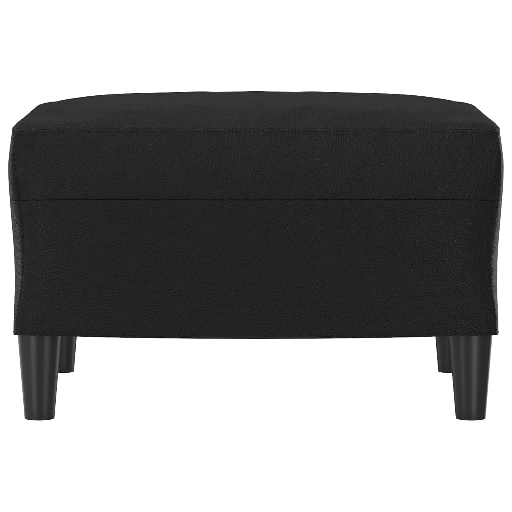 vidaXL Fußhocker Schwarz 60x50x41 cm Kunstleder
