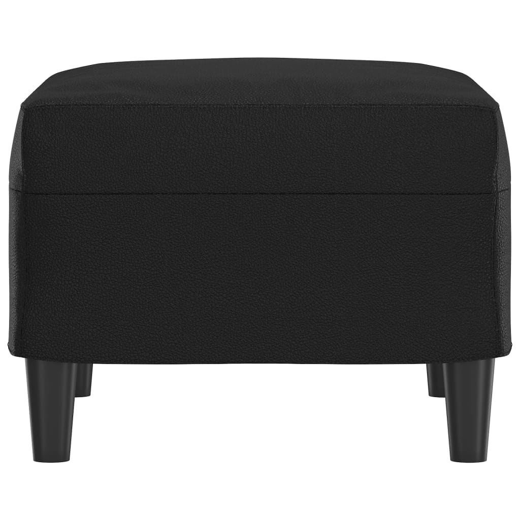vidaXL Fußhocker Schwarz 60x50x41 cm Kunstleder