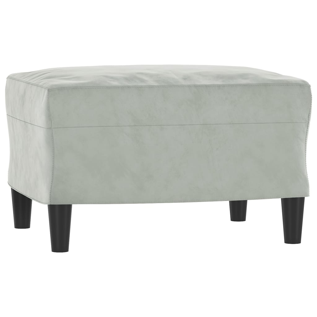 vidaXL Fußhocker Hellgrau 60x50x41 cm Samt