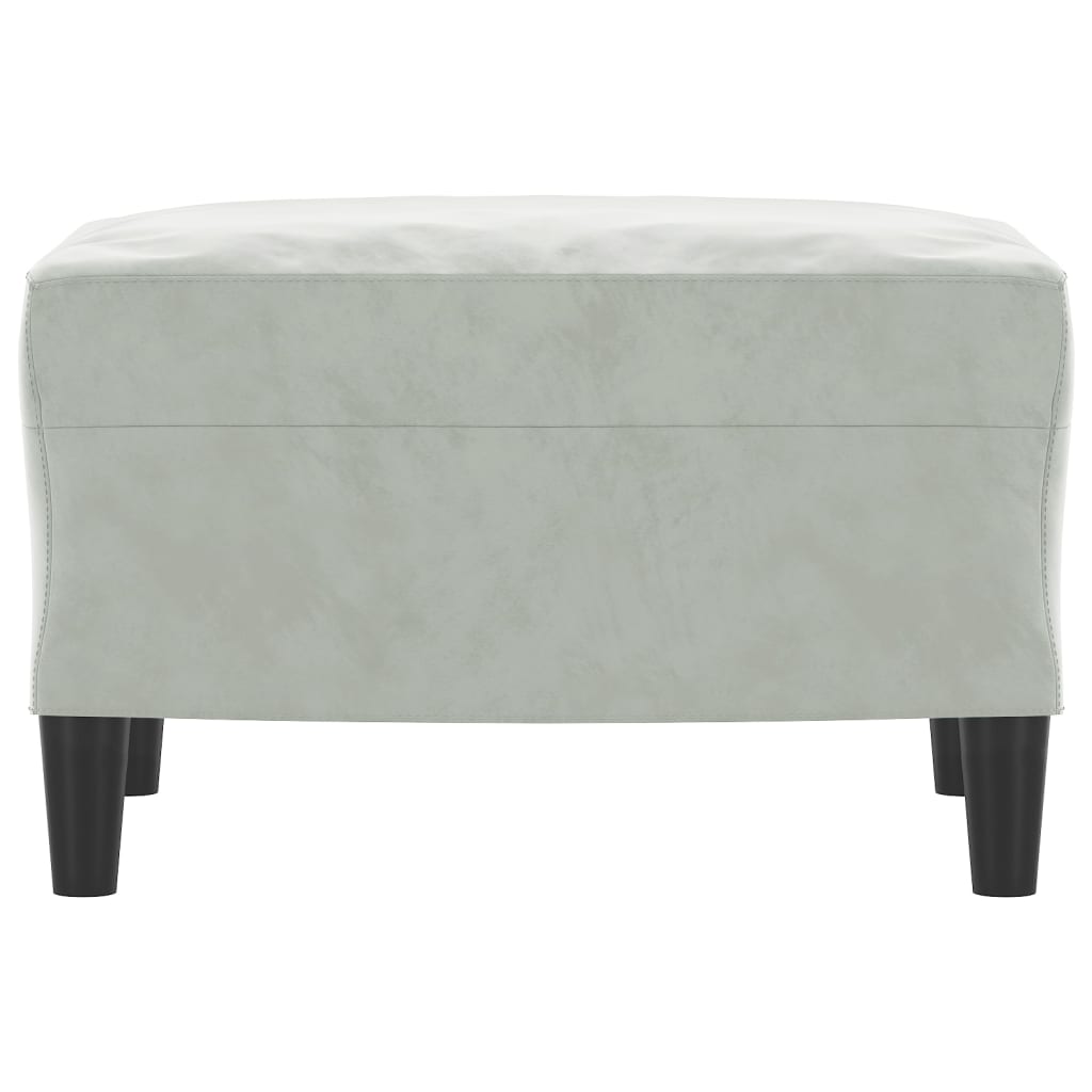 vidaXL Fußhocker Hellgrau 60x50x41 cm Samt