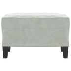 vidaXL Fußhocker Hellgrau 60x50x41 cm Samt