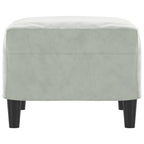 vidaXL Fußhocker Hellgrau 60x50x41 cm Samt