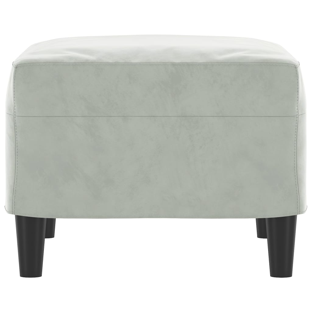 vidaXL Fußhocker Hellgrau 60x50x41 cm Samt