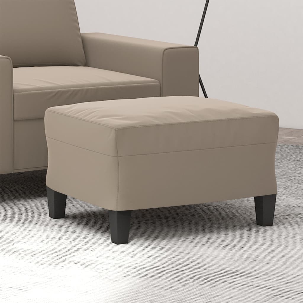 vidaXL Fußhocker Taupe 60x50x41 cm Mikrofasergewebe