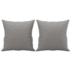 vidaXL Zierkissen 2 Stk. Hellgrau 40x40 cm Stoff