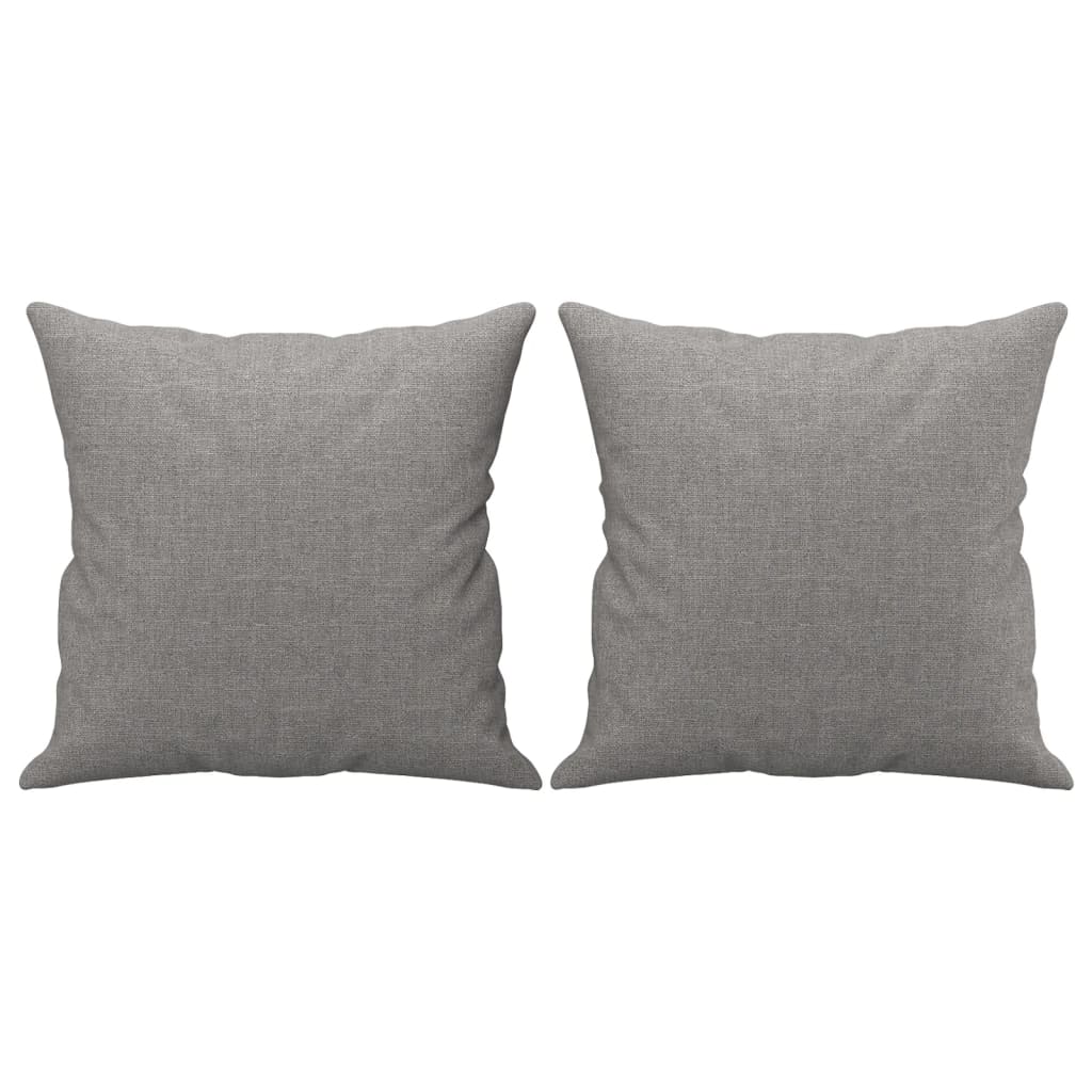 vidaXL Zierkissen 2 Stk. Hellgrau 40x40 cm Stoff