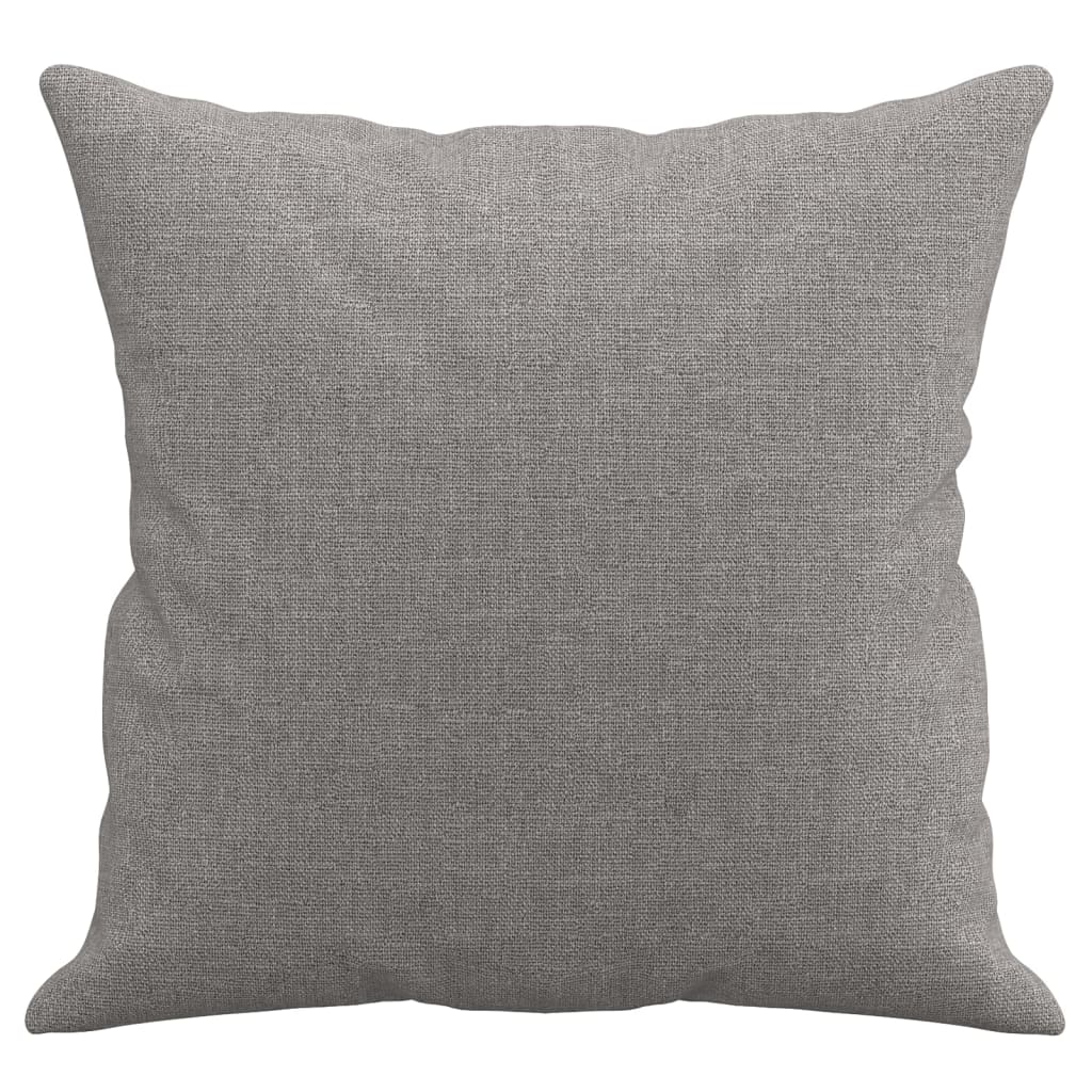 vidaXL Zierkissen 2 Stk. Hellgrau 40x40 cm Stoff