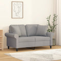 vidaXL Zierkissen 2 Stk. Hellgrau 40x40 cm Stoff