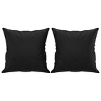 vidaXL Zierkissen 2 Stk. Schwarz 40x40 cm Kunstleder