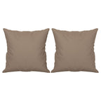 vidaXL Zierkissen 2 Stk. Taupe 40x40 cm Mikrofasergewebe