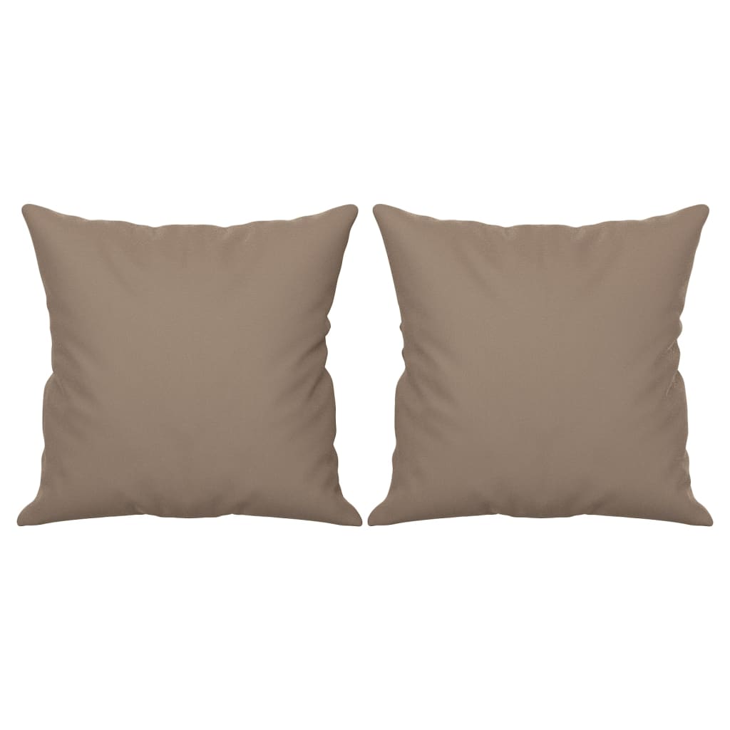 vidaXL Zierkissen 2 Stk. Taupe 40x40 cm Mikrofasergewebe