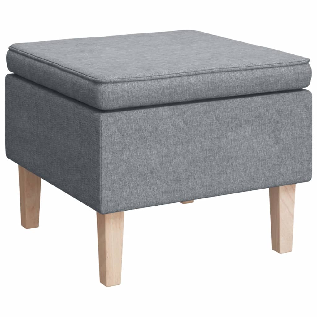 vidaXL Schaukelsessel mit Hocker Hellgrau Stoff