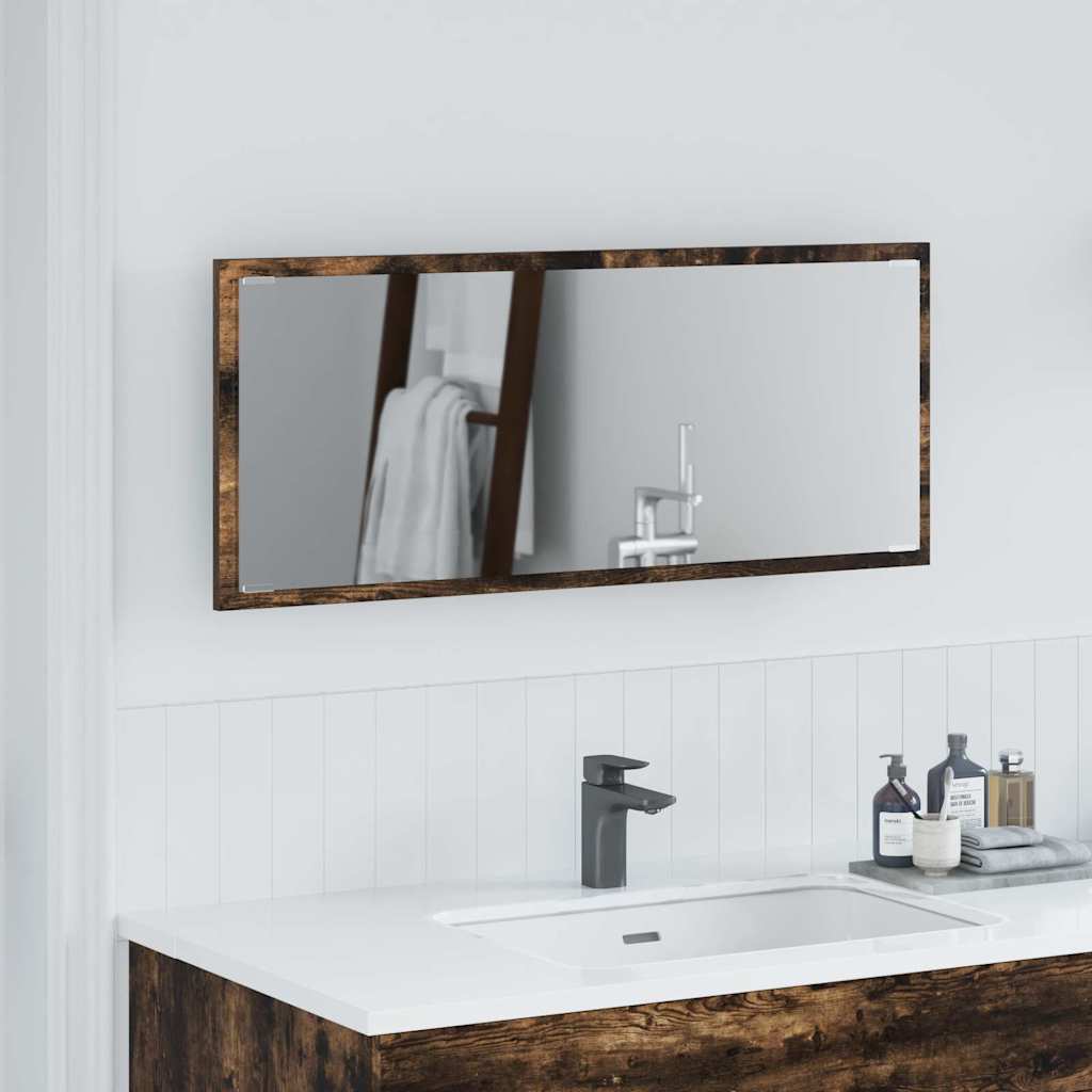vidaXL Spiegel Geräucherte Eiche 90 x 8,5 x 37 cm Holzwerkstoff