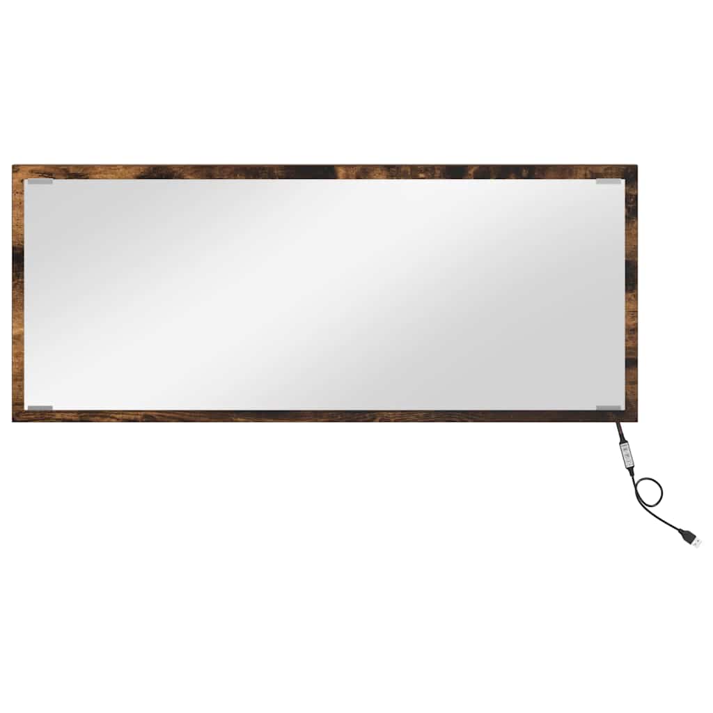 vidaXL Spiegel Geräucherte Eiche 90 x 8,5 x 37 cm Holzwerkstoff