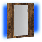 vidaXL LED-Spiegelschrank Räuchereiche 40x12x45 cm Holzwerkstoff