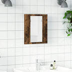 vidaXL LED-Spiegelschrank Räuchereiche 40x12x45 cm Holzwerkstoff