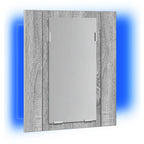 vidaXL LED-Spiegelschrank Grau Sonoma 40x12x45 cm Holzwerkstoff