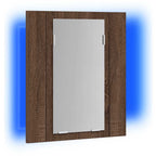 vidaXL LED-Spiegelschrank Braun Eichen-Optik 40x12x45 cm Holzwerkstoff