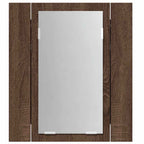 vidaXL LED-Spiegelschrank Braun Eichen-Optik 40x12x45 cm Holzwerkstoff