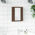 vidaXL LED-Spiegelschrank Braun Eichen-Optik 40x12x45 cm Holzwerkstoff