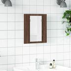 vidaXL LED-Spiegelschrank Braun Eichen-Optik 40x12x45 cm Holzwerkstoff