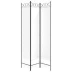 vidaXL 3-tlg. Paravent Weiß 120x200 cm Stoff