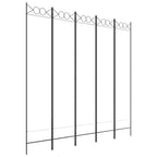 vidaXL 5-tlg. Paravent Weiß 200x200 cm Stoff