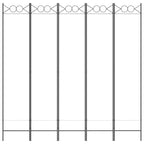 vidaXL 5-tlg. Paravent Weiß 200x200 cm Stoff