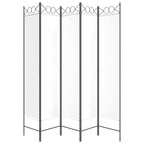vidaXL 5-tlg. Paravent Weiß 200x200 cm Stoff