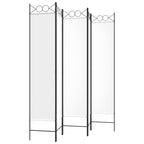 vidaXL 5-tlg. Paravent Weiß 200x200 cm Stoff