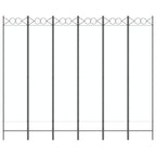vidaXL 6-tlg. Paravent Weiß 240x200 cm Stoff