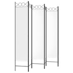 vidaXL 6-tlg. Paravent Weiß 240x200 cm Stoff