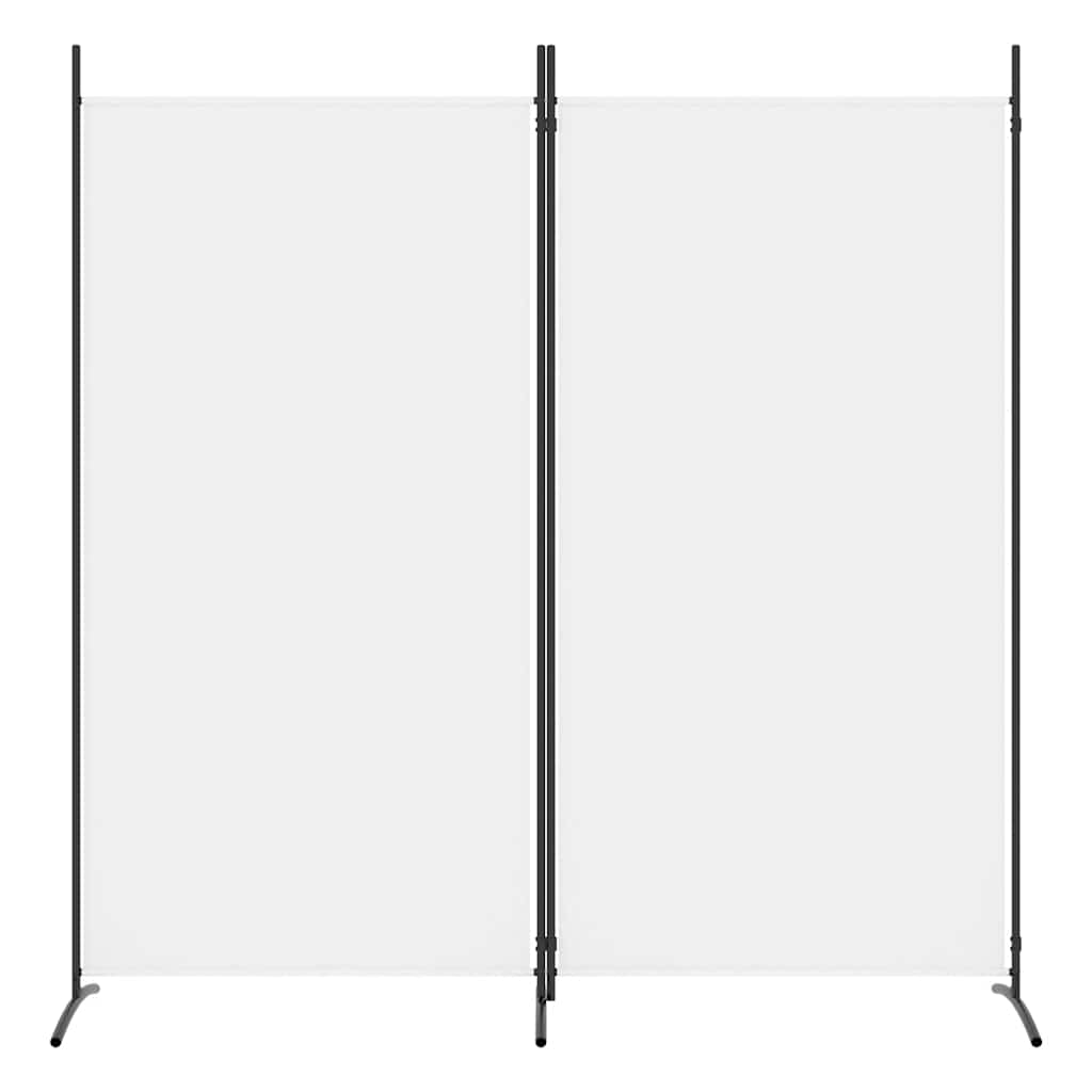 vidaXL 2-tlg. Paravent Weiß 175x180 cm Stoff