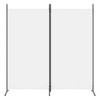 vidaXL 2-tlg. Paravent Weiß 175x180 cm Stoff