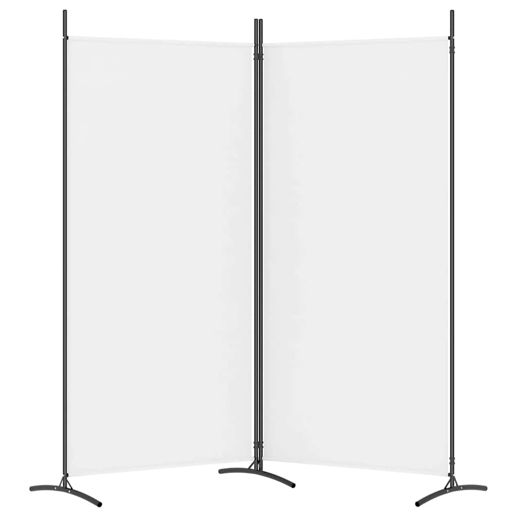 vidaXL 2-tlg. Paravent Weiß 175x180 cm Stoff