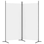 vidaXL 2-tlg. Paravent Weiß 175x180 cm Stoff