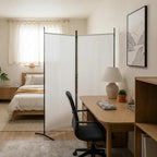 vidaXL 2-tlg. Paravent Weiß 175x180 cm Stoff
