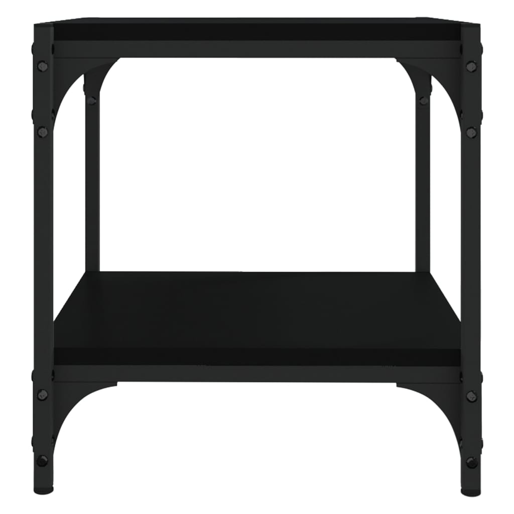 vidaXL TV-Schrank Schwarz 40x33x41 cm Holzwerkstoff und Stahl