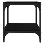 vidaXL TV-Schrank Schwarz 40x33x41 cm Holzwerkstoff und Stahl
