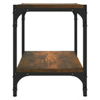 vidaXL TV-Schrank Räuchereiche 40x33x41 cm Holzwerkstoff und Stahl