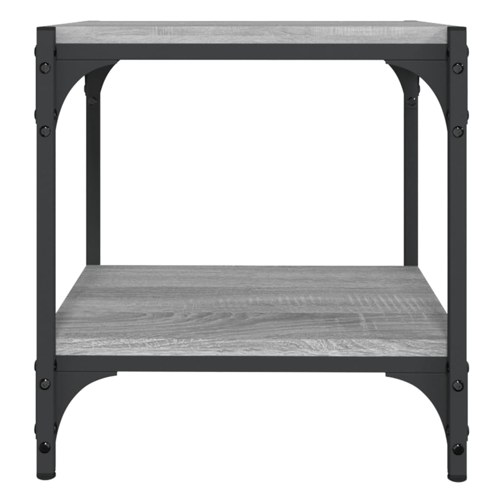 vidaXL TV-Schrank Grau Sonoma 40x33x41 cm Holzwerkstoff und Stahl