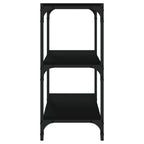 vidaXL Bücherregal Schwarz 40x33x70,5 cm Holzwerkstoff und Stahl