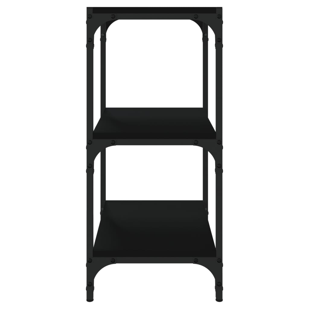 vidaXL Bücherregal Schwarz 40x33x70,5 cm Holzwerkstoff und Stahl