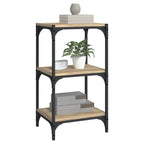 vidaXL Bücherregal Sonoma-Eiche 40x33x70,5 cm Holzwerkstoff und Stahl