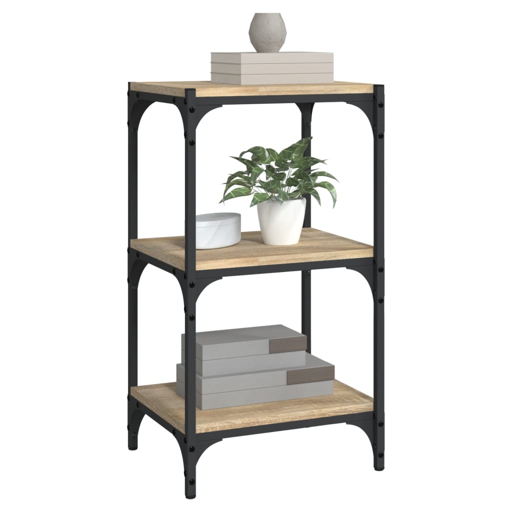 vidaXL Bücherregal Sonoma-Eiche 40x33x70,5 cm Holzwerkstoff und Stahl