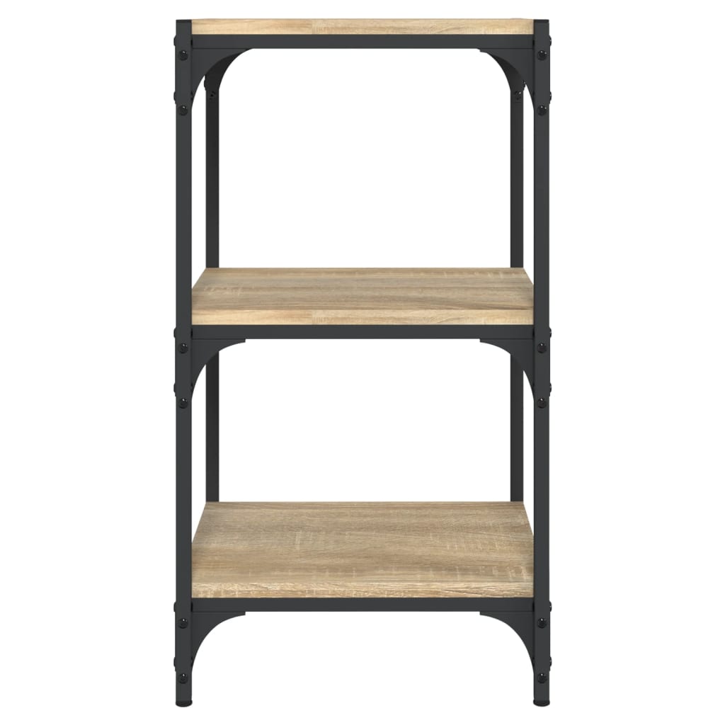 vidaXL Bücherregal Sonoma-Eiche 40x33x70,5 cm Holzwerkstoff und Stahl