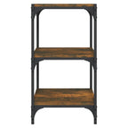 vidaXL Bücherregal Räuchereiche 40x33x70,5 cm Holzwerkstoff und Stahl