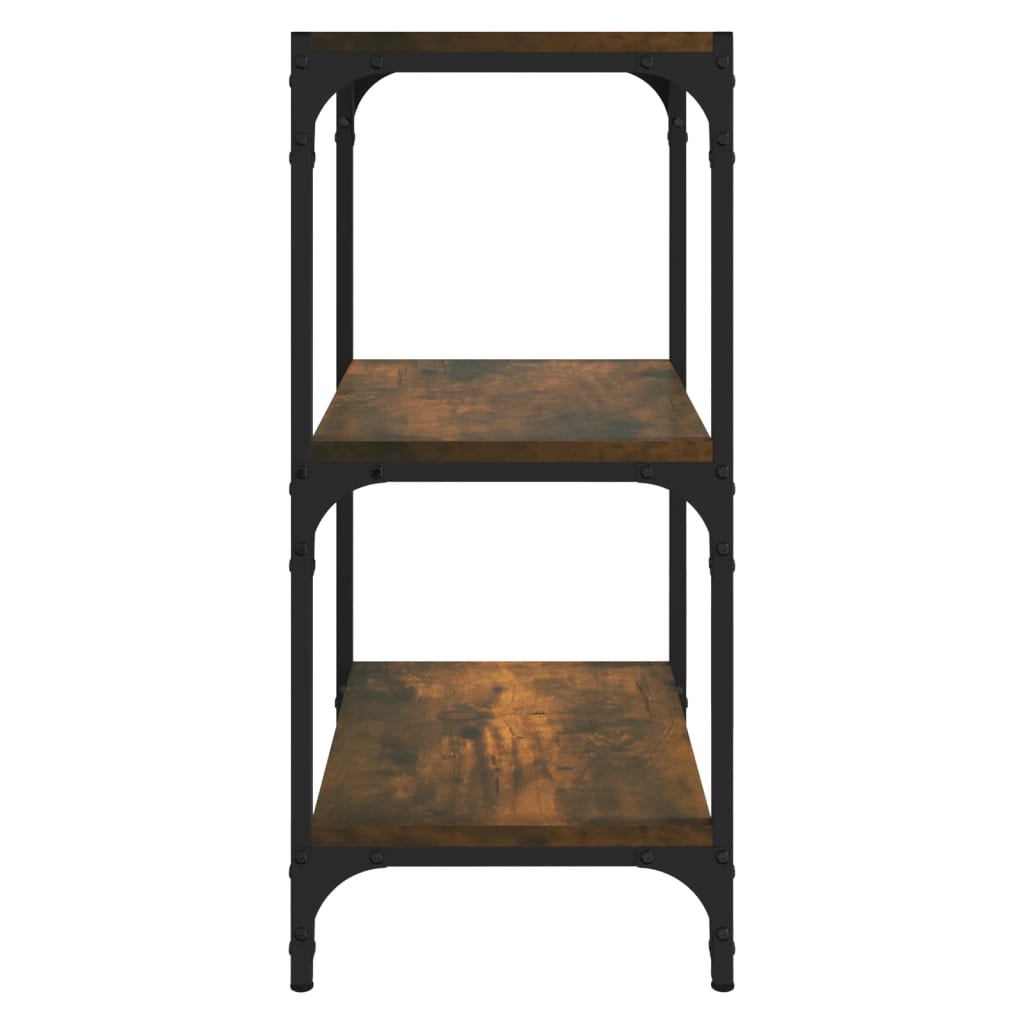 vidaXL Bücherregal Räuchereiche 40x33x70,5 cm Holzwerkstoff und Stahl
